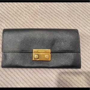 Prada Saffiano Clasp Wallet (early to mid 2000s)